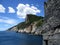 Top view of the coastline around Portovenere p