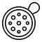 Top view colander icon outline vector. Cooking sieve