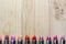 Top view of the colored lipsticks