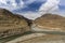 Top view of confluence of rivers Indus and Zanskar