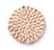 Top view of cowrie shell trivet