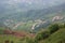 The top view, curvy road in the mountain forest, the way to Phu Thap Boek, Phetchabun Province, Thailand.