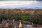 Top view on Dean village in old part of Edinburgh in morning hours, capital of Scotland