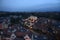 Top view on Dean village in old part of Edinburgh at night, capital of Scotland