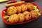 Top view- Delicious aloo tikki from Indian cuisine,