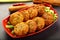 Top view- Delicious aloo tikki from Indian cuisine,