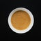 Top view of delicious Thai bisque on black background