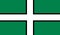 Top view of Devon county, UK flag. County of united kingdom of great Britain, England. no flagpole. Plane design, layout. Flag