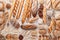 Top View Of Diverse Bread Types, Bakery Food Backdrop - Generative AI