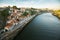 Top View of Douro river at center of Porto. In 1996, UNESCO recognised Old Town of Porto as a World Heritage Site.