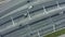 Top view drone of cars driving on expressway. Spbd automobile transportation on road. aerial