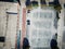 Top view of empty rooftop multistory car park and lots in downtown Dallas