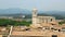 Top view of european city in sunny day. Girona, Catalonia