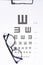 Top view of eye chart with glasses  ophthalmologist concept