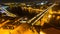 Top view famous Dom Luis I Bridge and Douro river at night time in Porto, Portugal.