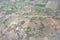 Top view of farming from aerial photos. Brown landscape.