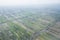 Top view of farming from aerial photos. Green landscape.