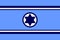 Top view of flag Air Force Ensign, Israel. Israeli travel and patriot concept. no flagpole. Plane design, layout. Flag background