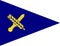 Top view of flag Air Force Support Continental Command triangle Turkey. Turkish patriot and travel concept. no flagpole. Plane