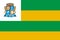 Top view of flag Aracaju, Brazil. Brazilian travel and patriot concept. no flagpole. Plane design, layout. Flag background