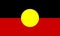 Top view of flag Australian Aboriginal, Australia. Australian travel and patriot concept. no flagpole. Plane design, layout. Flag