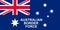 Top view of flag Australian Border Force, Australia. Australian travel and patriot concept. no flagpole. Plane design, layout.