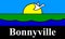 Top view of flag Bonnyville, Alberta Canada. Canadian patriot and travel concept. no flagpole. Plane design, layout. Flag