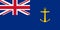 Top view of flag of British Royal Fleet Auxiliary Ensign . flag of united kingdom of great Britain, England. no flagpole. Plane