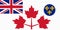 Top view of flag of Canadian Army 1939 1944 , Canada. Canadian travel and patriot concept. no flagpole. Plane design, layout.