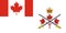 Top view of flag of Canadian Army 2013 2016 , Canada. Canadian travel and patriot concept. no flagpole. Plane design, layout. Flag