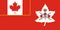 Top view of flag of Canadian Army, Canada. Canadian travel and patriot concept. no flagpole. Plane design, layout. Flag background