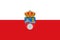 Top view of flag Cantabria, Spain. Spanish travel and patriot concept. no flagpole. Plane design, layout. Flag background