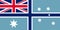 Top view of flag Civil Air Ensign of Australia, Australia. Australian travel and patriot concept. no flagpole. Plane design,