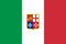 Top view of flag Civil Ensign, Italy. italian travel and patriot concept. no flagpole. Plane design, layout. Flag background