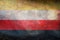 Top view of flag Colla people, Chile. retro flag with grunge texture. Chilean travel and patriot concept. no flagpole. Plane