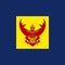 Top view of flag Crown Prince\\\'s Standard Thailand. Thai patriot and travel concept. no flagpole. Plane design, layout. Flag