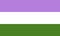 Top view of flag of Genderqueer Pride, no flagpole. Plane design, layout. Flag background. Freedom and love concept. Pride month.