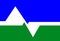 Top view of flag Loveland, Colorado, untied states of America. USA travel and patriot concept. no flagpole. Plane design, layout.