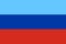 Top view of flag Luhansk People\\\'s Republic, Ukraine. Ukrainian patriot and travel concept. no flagpole. Plane design,