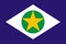 Top view of flag Mato Grosso, Brazil. Brazilian travel and patriot concept. no flagpole. Plane design, layout. Flag background