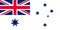 Top view of flag Naval Ensign of Australia, Australia. Australian travel and patriot concept. no flagpole. Plane design, layout.