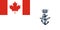 Top view of flag of Naval Ensign of Canada, Canada. Canadian travel and patriot concept. no flagpole. Plane design, layout. Flag