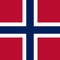 Top view of flag Naval Jack of Norway, Norway. Norwegian patriot and travel concept. no flagpole. Plane design, layout. Flag