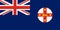 Top view of flag New South Wales, Australia. Australian travel and patriot concept. no flagpole. Plane design, layout. Flag