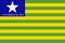 Top view of flag Piaui, Brazil. Brazilian travel and patriot concept. no flagpole. Plane design, layout. Flag background