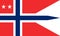 Top view of flag Rank a Rear Admiral of the Royal Norwegian Navy, Norway. Norwegian patriot and travel concept. no flagpole. Plane