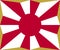 Top view of flag Self Defense Forces, Japan. Japanese patriot and travel concept. no flagpole. Plane design, layout. Flag