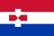 Top view of flag Zaanstad, Netherlands. Dutch travel and patriot concept. no flagpole. Plane design, layout. Flag background