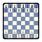 Top view flat chessboard. Chess game. Vector flat illustration