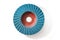 Top view of flat sandpaper sanding grinding polishing wheels blades with shadow